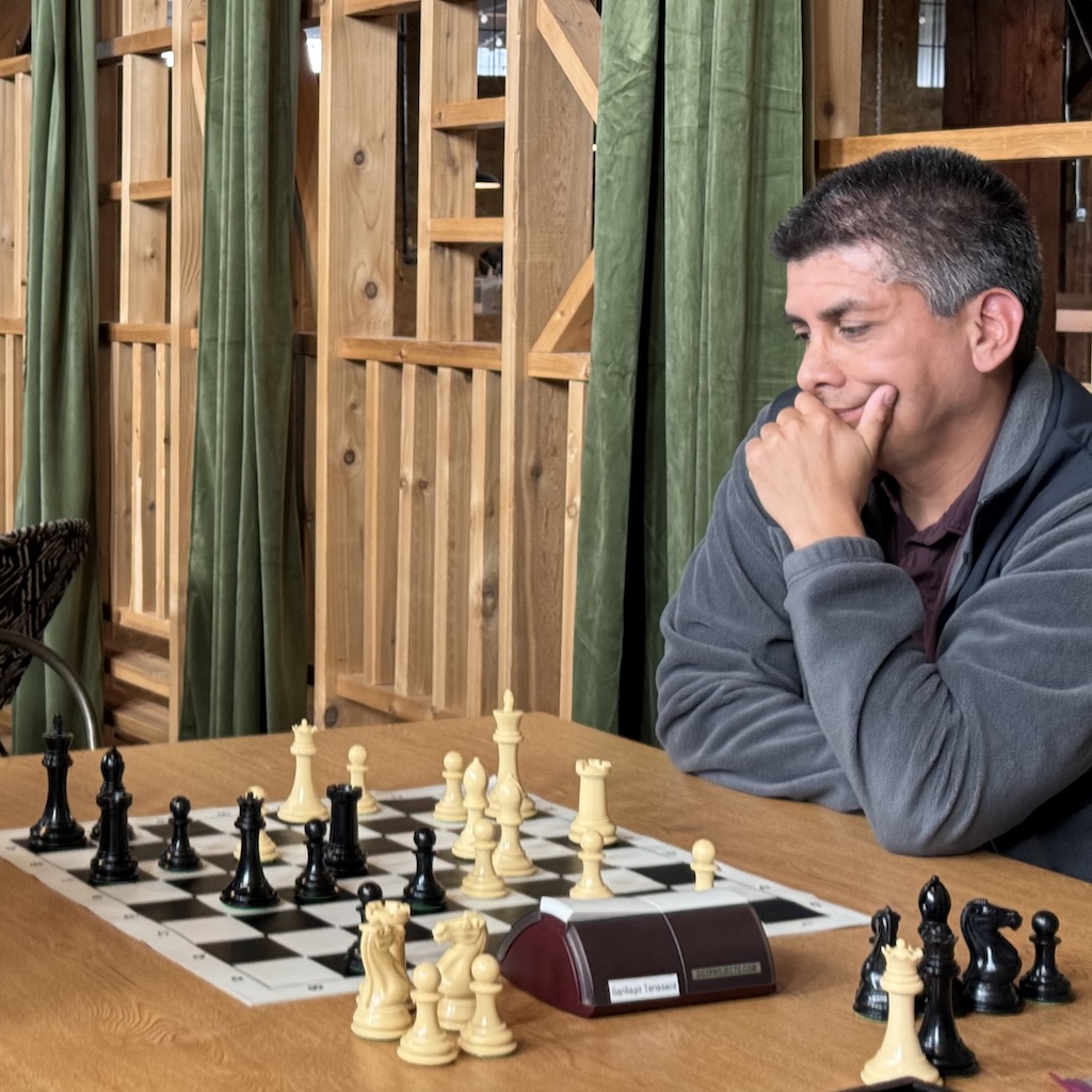 Santiago Tenesaca at the McMinnville Chess Club Tournamen at Mac Market in November, 2024.