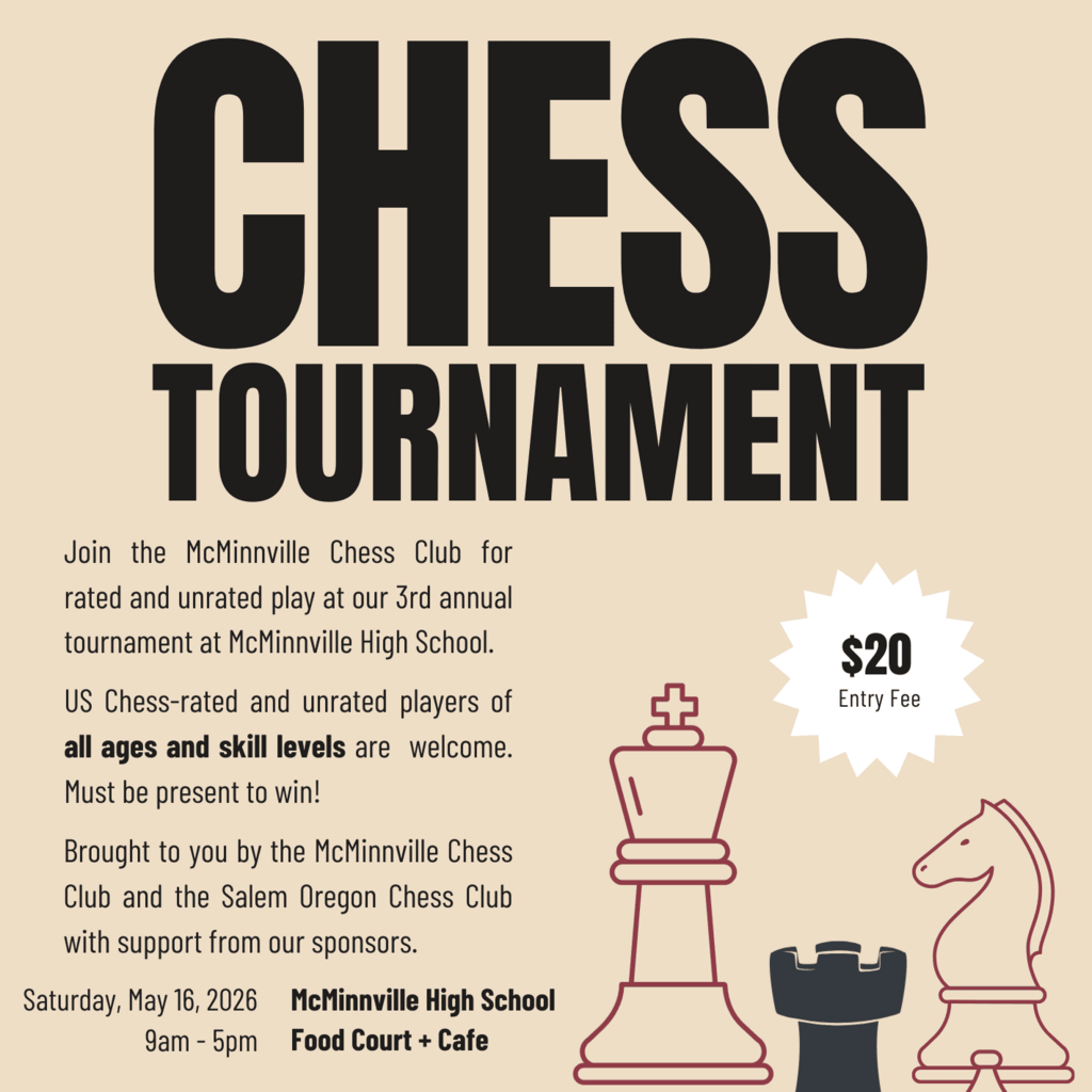 McMinnville Chess Tournament on May 16, 2026